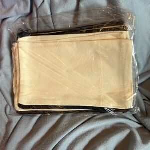 Canvas Zip Pouches with Black Trim - Set of 15